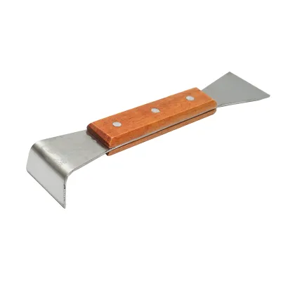 Dalta apicola din inox tip L cu maner din lemn 200x45mm - imagine 3