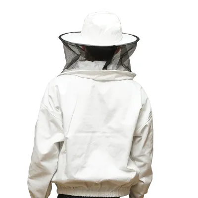 Bluza apicola alba cu masca de protectie marimea L - imagine 4
