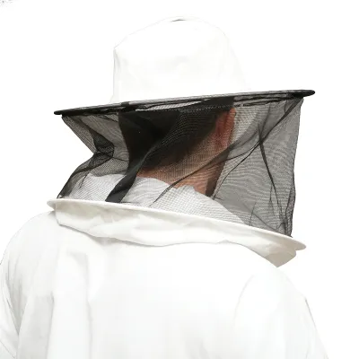 Bluza apicola alba cu masca de protectie marimea L - imagine 6