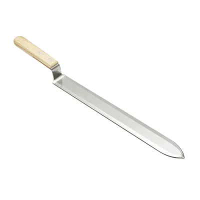 Cutit aplicol din inox lama dreapta si maner din lemn 400mm - imagine 2