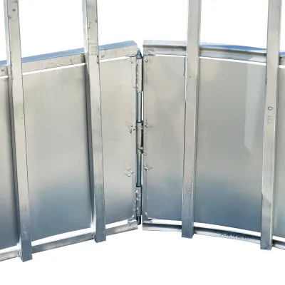 Iesle hranire animale ovala pentru baloti fan cu 22 locuri 3.4x1.7x1m - imagine 3