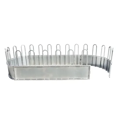 Iesle hranire animale ovala pentru baloti fan cu 22 locuri 3.4x1.7x1m - imagine 5