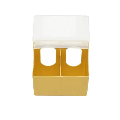 Hranitoare porumbei din plastic rabatabila, 2 compartimente 16x9x14cm - imagine 2