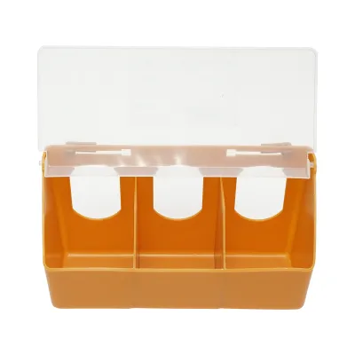 Hranitoare porumbei din plastic rabatabila, 3 compartimente 25x9x14cm - imagine 3
