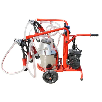 Aparat de muls vaci 2 posturi bidon 30L inox cu vid in cadru(vacuum) Breckner Germany - imagine 2