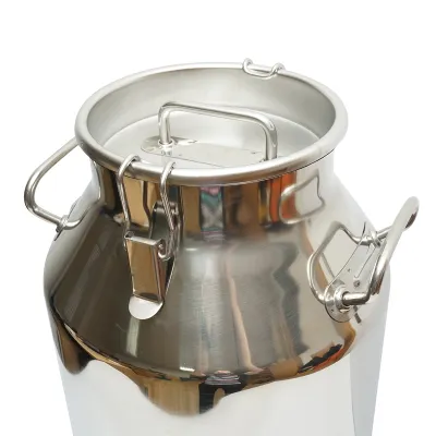 Bidon de inox pentru lapte cu capac 50L cu robinet aparat de muls vaci Breckner Germany - imagine 4