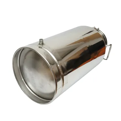 Bidon de inox pentru lapte cu capac 50L cu robinet aparat de muls vaci Breckner Germany - imagine 3