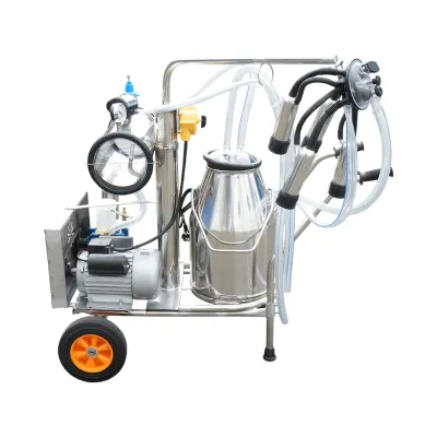 Aparat de muls vaci 1 post 750W, 220V bidon inox 25L, grup de muls cu 4 mansoane, presiune vid 40-50 kPa, pulsatii 60-80 cpm - imagine 3