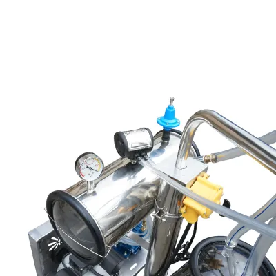 Aparat de muls oi 1 post 750W, 220V bidon inox 25L, grup de muls cu 2 mansoane, presiune vid 40-50 kPa, pulsatii 60-80 cpm - imagine 9