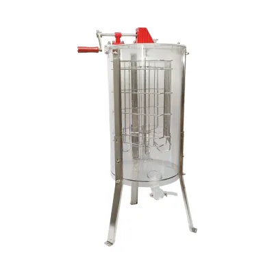 Centrifuga manuala apicola, extractor miere transparent cu 3 rame - imagine 2