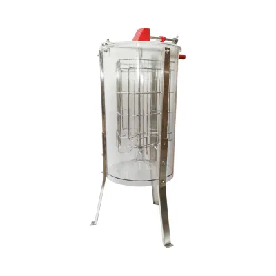 Centrifuga manuala apicola, extractor miere transparent cu 3 rame - imagine 4