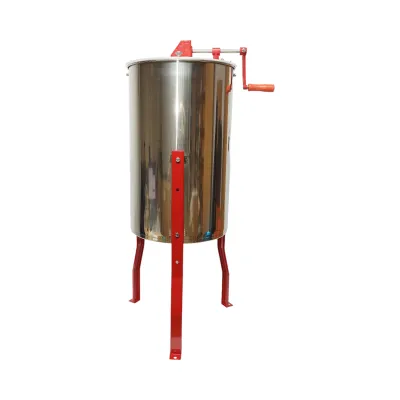 Centrifuga manuala apicola, extractor miere din inox cu 3 rame - imagine 4