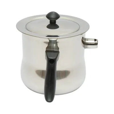 Recipient inox cu pereti dubli pentru topit ceara 1.5L - imagine 3
