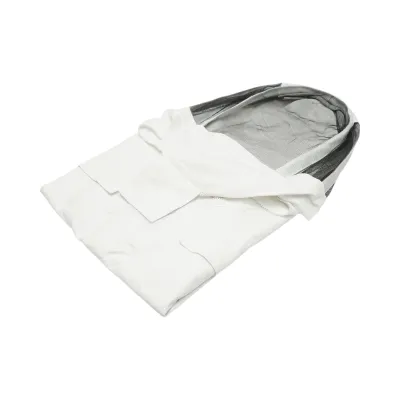 Bluza apicola alba cu masca de protectie tip gluga marimea XL - imagine 5