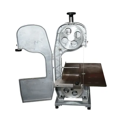 Masina electrica de taiat carne si oase 1500W, 220V, viteza taiere 15.4 m/s, lama fierastrau 1650mm - imagine 5