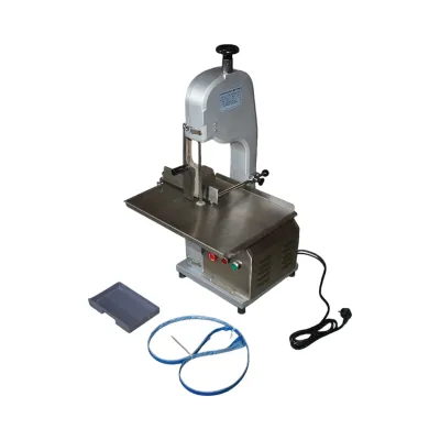 Masina electrica de taiat carne si oase 1500W, 220V, viteza taiere 15.4 m/s, lama fierastrau 1650mm