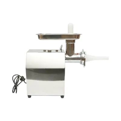 Masina de tocat carne electrica inox 600W, 220V, capacitate 100 kg/h, adaptor carnati, 2 site si 2 cutite incluse 340x185x365mm - imagine 4