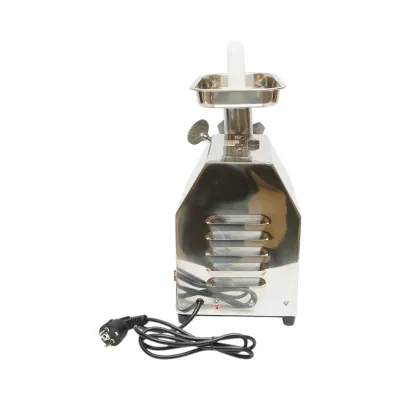 Masina de tocat carne electrica inox 600W, 220V, capacitate 100 kg/h, adaptor carnati, 2 site si 2 cutite incluse 340x185x365mm - imagine 3