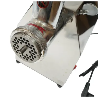 Masina de tocat carne electrica inox 850W, 220V, capacitate 150 kg/h, adaptor carnati, 2 site si 2 cutite incluse 380x210x415mm - imagine 7