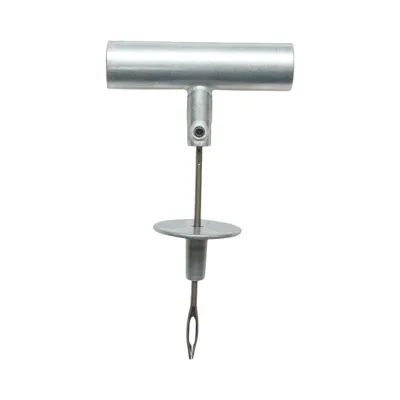 Instrument vulcanizare tip ac cu maner metalic T pentru inserare snur anvelope - imagine 2