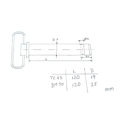 Bolt tirant central cu lant fi 19 UTB U-445 - imagine 4