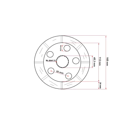 Disc franare umeda UTB U-683 DT (Girling) - imagine 3