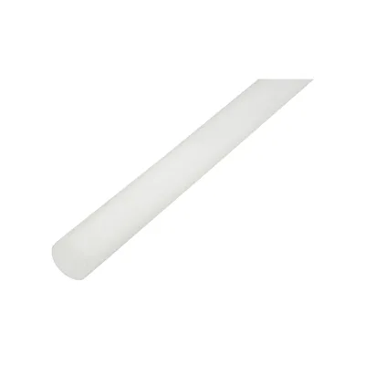 Bara poliamida, polioximetilena-poliacetal POM alba 1000x25mm 0.75 KG