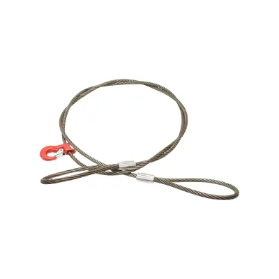 Cablu troliu ciochinar din otel 6x37 fi 14mm 4m cu 2 ochiuri si carlig 1.6T