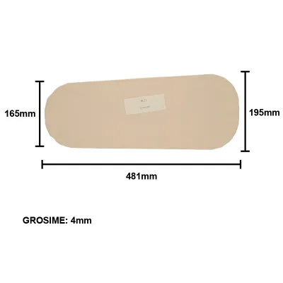 Geam 481x195mm inferior (ochi) fata cabina patrata tip vechi UTB U-445