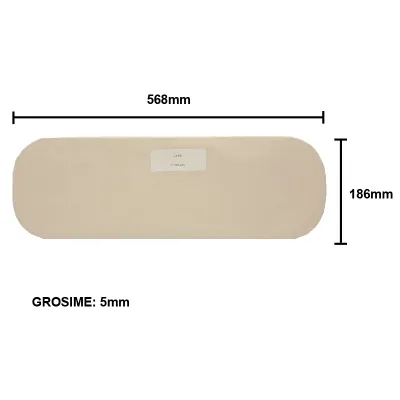 Geam 568x186x5mm fata (ochi) cabina patrata tip vechi UTB U-650