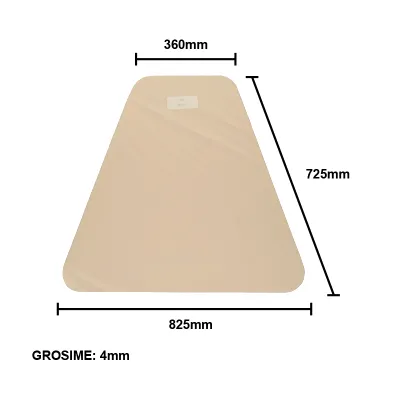 Geam 825x725x4mm lateral fix cabina tronconica tip nou UTB U-650