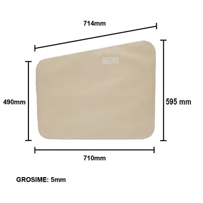 Geam 714x595x5mm lateral mobil cabina patrata tip vechi UTB U-650