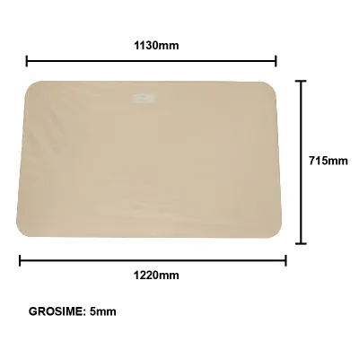 Geam 1220x715x5mm parbriz cabina tronconica tip nou UTB U-650