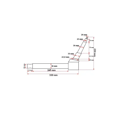 Fuzeta stanga L=275mm UTB U-445 si Fiat 480 - imagine 4