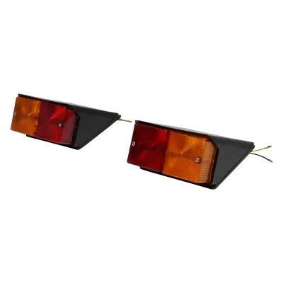 Set lampi stop si semnalizare spate rosu-galben cu cablaj si becuri pentru UTB U-445, Fiat, New Holland, Ford, Case IH, MAssey Fergusson - imagine 2