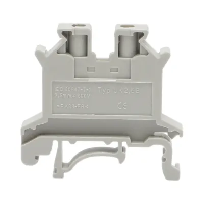 Clema de sir pe sina DIN 2.5mm² 24A 690V gri UK2.5B Longroad