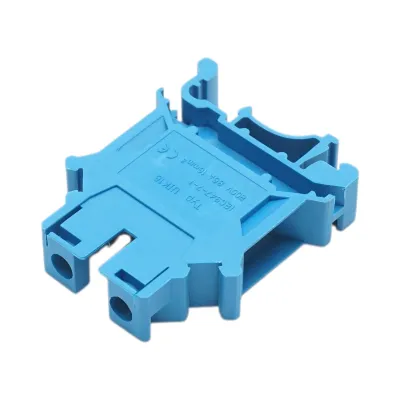 Clema de sir pe sina DIN 16mm² 85A 800V albastra UK16N Longroad - imagine 2