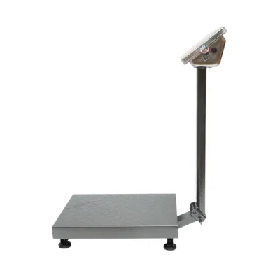 Cantar electronic de podea 150kg tip platforma 400x300mm cu brat pliabil, afisaj LCD Breckner Germany - imagine 3