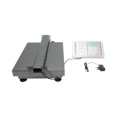 Cantar electronic de podea 150kg tip platforma 400x300mm cu brat pliabil, afisaj LCD Breckner Germany - imagine 2