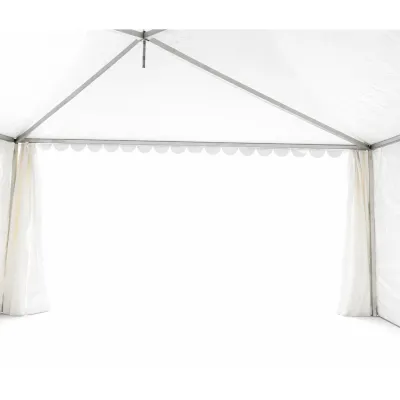 Cort evenimente pavilion tip pagoda 6x6m, alb impermeabil UV, acoperis PVC 950g/m2, cadru aluminiu 64x64x3mm - imagine 9