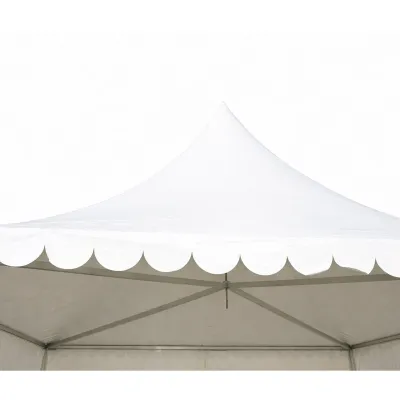 Cort evenimente pavilion tip pagoda 6x6m, alb impermeabil UV, acoperis PVC 950g/m2, cadru aluminiu 64x64x3mm - imagine 7