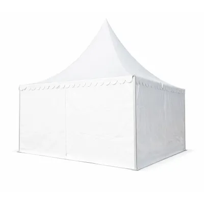Cort evenimente pavilion tip pagoda 6x6m, alb impermeabil UV, acoperis PVC 950g/m2, cadru aluminiu 64x64x3mm - imagine 15