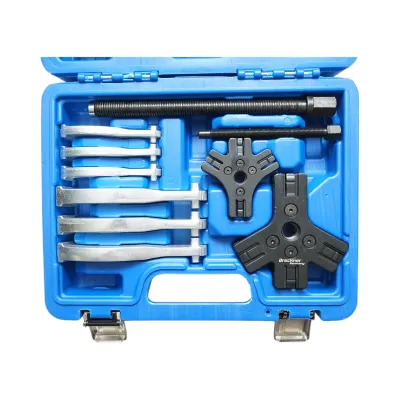 Trusa extractoare rulmenti cu 2 si 3 brate reversibile profesionala 10 piese Breckner Germany - imagine 3