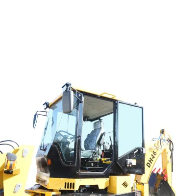 Buldoexcavator articulat compact 1.8T, motor diesel 50CP Euro 3 cu brat excavator, cupa frontala, furci paleti, picon hidraulic THOR - imagine 7