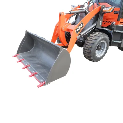 Buldoexcavator articulat compact 2.8T, motor diesel 50CP, cupa frontala si brat excavare spate THOR - imagine 6