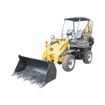 Buldoexcavator articulat compact 2.5T, motor diesel 52CP,  adancime sapare 1600mm, cupa frontala si brat excavare spate THOR