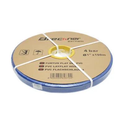 Furtun plat apa pentru irigat din PVC 1 toll lungime 100m, PN4 Breckner Germany - imagine 3