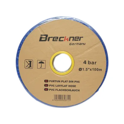 Furtun plat apa, pentru irigat din PVC 1.5 toll lungime 100m, PN4 Breckner Germany - imagine 2