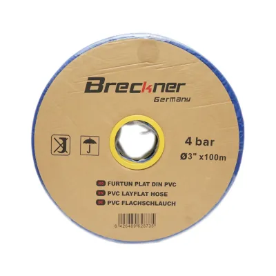 Furtun plat apa pentru irigat din PVC 3 toll lungime 100m, PN4 Breckner Germany - imagine 2