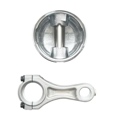 Set biela si piston echipat cu segmenti 80mm, pentru compresor aer Tractor Forestier, motor Perkins - imagine 2